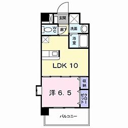 エヴァーグリーンN 1LDKの間取図画像