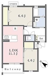 Muu.朽網駅北 2LDKの間取図画像