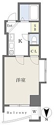 スターズ内山 1Kの間取図画像