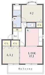 プラス・ラ・ミチエ3 2LDKの間取図画像