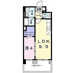 ラ・アヴェニール 1LDKの間取図画像