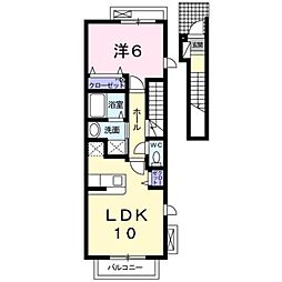 ブライトヒル 1LDKの間取図画像