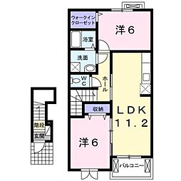 ファミールメゾン 2LDKの間取図画像