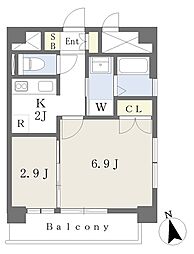 アベニュー黒崎 2Kの間取図画像