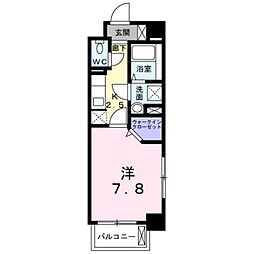 ロータス青山1 1Kの間取図画像