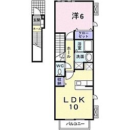 サニーコートY・H 1LDKの間取図画像
