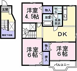エスポワール茶屋の原 3LDKの間取図画像