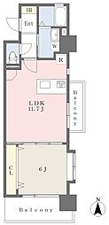 アルティザ小倉 1LDKの間取図画像