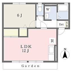 プレミール高須 1LDKの間取図画像