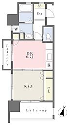 Felt1113 1DKの間取図画像