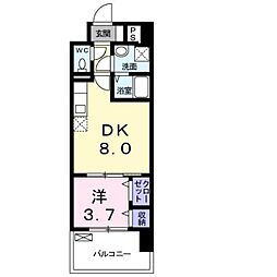 アムールガーデン陣原 1DKの間取図画像