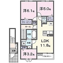 ルシール 3LDKの間取図画像
