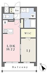 JR豊肥本線 竜田口駅 徒歩12分の賃貸マンション 3階1LDKの間取り