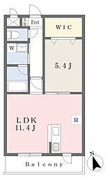 ＫＡＮＯＮ12 2階1LDKの間取り