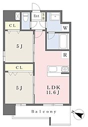 仮称　保田窪1丁目マンション 7階2LDKの間取り