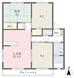 ソレジオ平成 3LDKの間取図画像