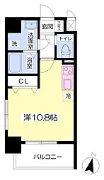 キャッスル弥生町 ワンルームの間取図画像