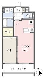 ラディアント米屋町 1LDKの間取図画像