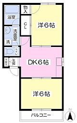 アーバン・ヒルズ 2DKの間取図画像
