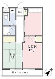 ブラウンハイツ 4階1LDKの間取り