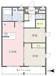 ヴェルデ練馬 1階2LDKの間取り
