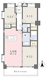 ＰＲＥＣＩＯＵＳ24（プレシャス24） 2階3LDKの間取り