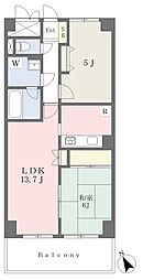 東久留米本町ビルハイム・アレグローネ 2LDKの間取図画像
