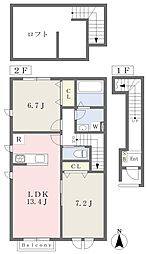 アイメゾン関町北 2LDKの間取図画像