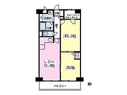 クレールメゾン関町 2LDKの間取図画像