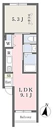 HKH256 1LDKの間取図画像
