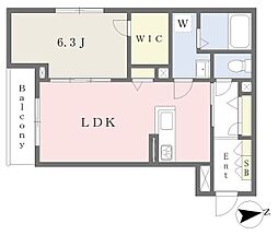 Sora 1LDKの間取図画像