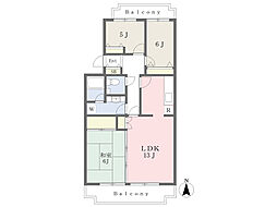 アルカディアガーデン 3LDKの間取図画像