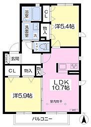 間取図画像 2LDK