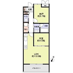 THE TAKASUNA KULTURCE 1SLDKの間取図画像