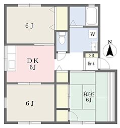 K.I.ハイツ 3DKの間取図画像