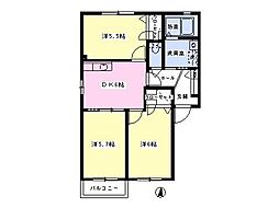 メゾン107C 3DKの間取図画像