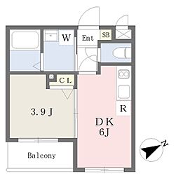 京急本線 鮫洲駅 徒歩3分の賃貸マンション 1階1DKの間取り