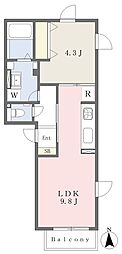 アクシア曳舟 1LDKの間取図画像