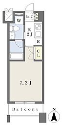 シティハイツ森下 1Kの間取図画像