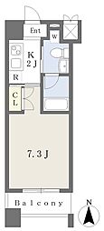 シティハイツ森下 1Kの間取図画像