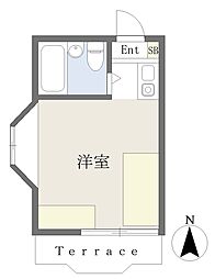 コーポコスモ ワンルームの間取図画像