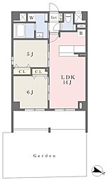アールズコート六甲 2LDKの間取図画像