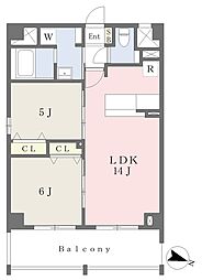 アールズコート六甲 2LDKの間取図画像