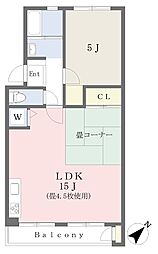 垂水農住5号棟 1LDKの間取図画像