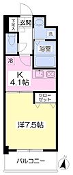 ビス・メゾン高羽 1Kの間取図画像