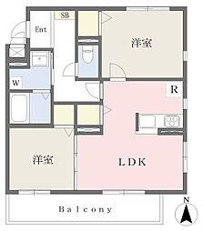 エクセレントグロース3 2LDKの間取図画像