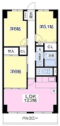 ポートジョイ 3LDKの間取図画像