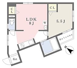 コレール王子公園 1LDKの間取図画像
