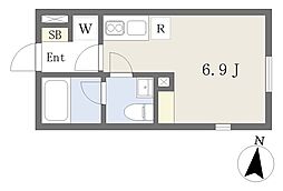 Ｒｅｖｅ　Ｒｅｓｉｄｅｎｃｅ　阿佐ヶ谷 1階ワンルームの間取り