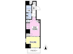 ＥＬＥＧＡＲＥ新中野 2階1DKの間取り
